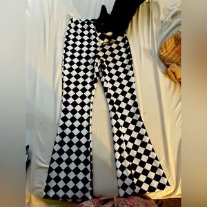 B&W pants silkish material